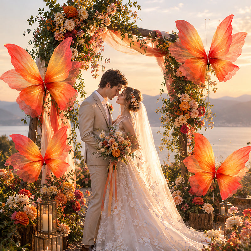 Large Satin Butterfly – Artificial Ceiling Hanging Decor for Weddings, Stage, Parties, and Event Centerpieces